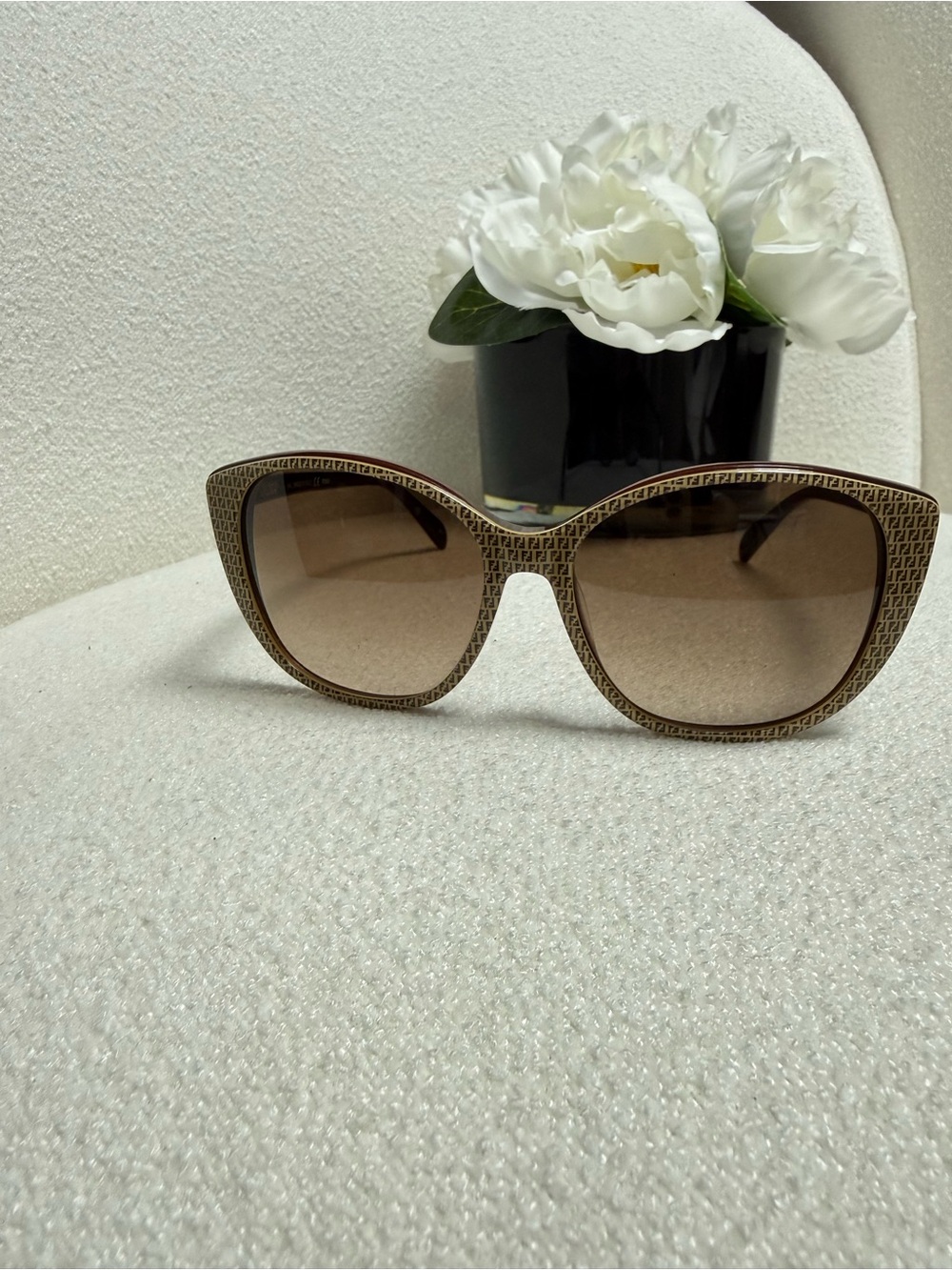 Fendi Havana Brown Gold Sunglasses
